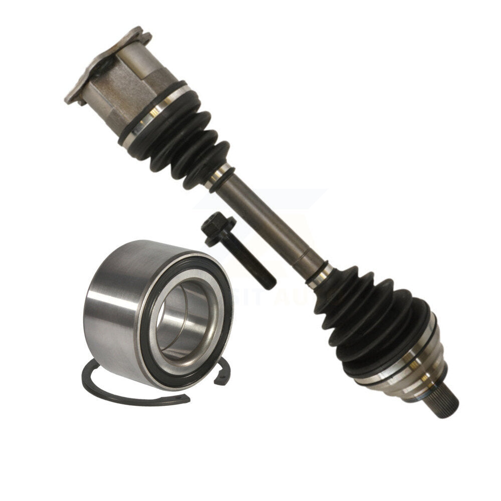 Kugel Front Left (Driver Side) CV Axle Drive Shaft] Complete Assembly And Wheel Bearing Kit For Volkswagen Jetta Audi TT Quattro KN7-101072