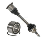 Kugel Front Left (Driver Side) CV Axle Drive Shaft] Complete Assembly And Wheel Bearing Kit For Volkswagen Jetta Golf KN7-101073