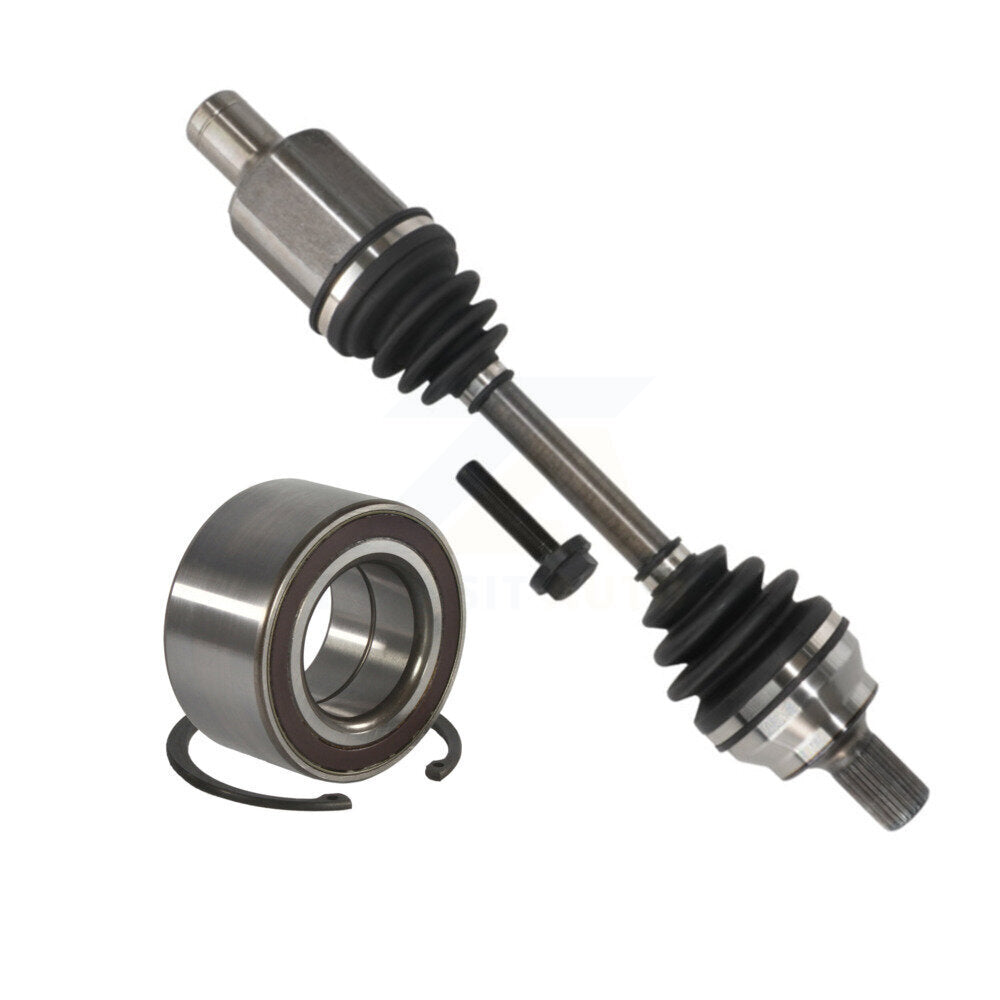 Kugel Front Left (Driver Side) CV Axle Drive Shaft] Complete Assembly And Wheel Bearing Kit For Mercedes-Benz C300 C350 E350 E400 KN7-101075