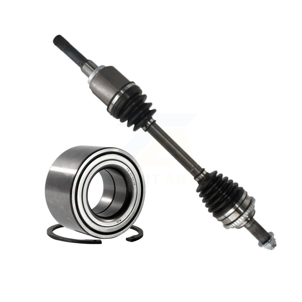 Kugel Front Left (Driver Side) CV Axle Drive Shaft] Complete Assembly And Wheel Bearing Kit For Ford Fusion Mercury Milan VIN A (8th Digit) FWD with 2.5L GAS engine Automatic transmission KN7-101079