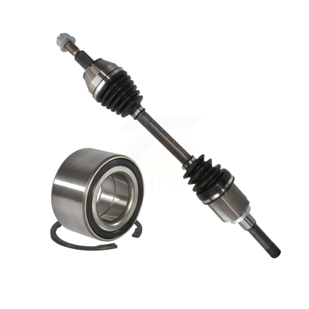Kugel Front Left (Driver Side) CV Axle Drive Shaft] Complete Assembly And Wheel Bearing Kit For 2014-2021 Ford Transit Connect 2.5L KN7-101081