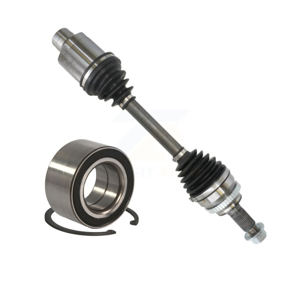 Kugel Front Right (Passenger Side) CV Axle Drive Shaft] Complete Assembly And Wheel Bearing Kit For 2012-2014 Ford Edge FWD with 2.0L Turbocharged KN7-101099