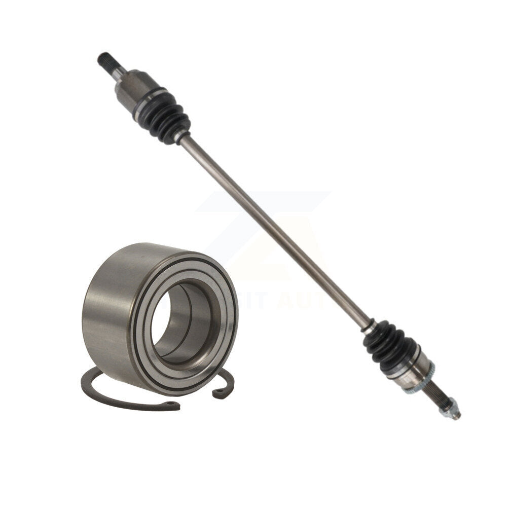 Kugel Front Right (Passenger Side) CV Axle Drive Shaft] Complete Assembly And Wheel Bearing Kit For 2012-2017 Hyundai Accent Automatic transmission KN7-101116