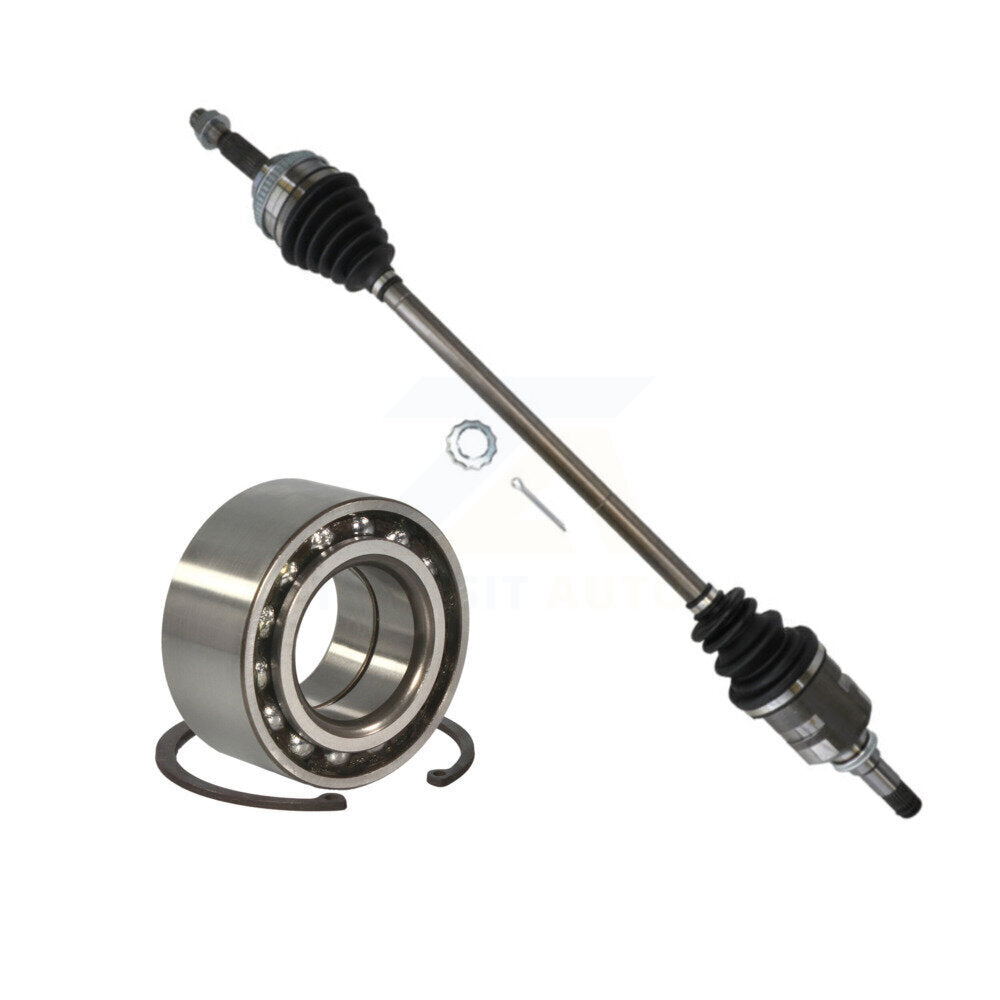 Kugel Front Right (Passenger Side) CV Axle Drive Shaft] Complete Assembly And Wheel Bearing Kit For Toyota Corolla Prizm