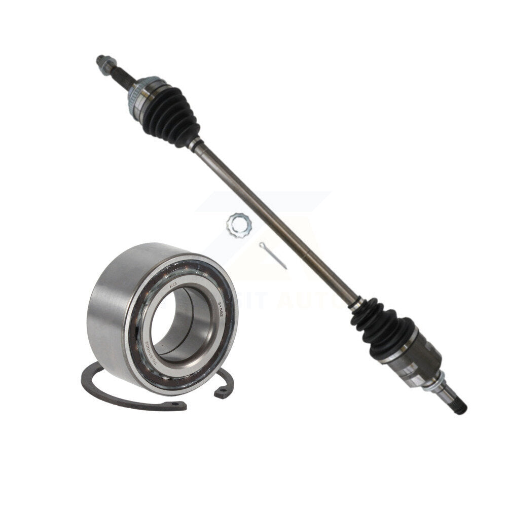 Kugel Front Right (Passenger Side) CV Axle Drive Shaft] Complete Assembly And Wheel Bearing Kit For 1990-1993 Toyota Celica ST with Manual transmission KN7-101135