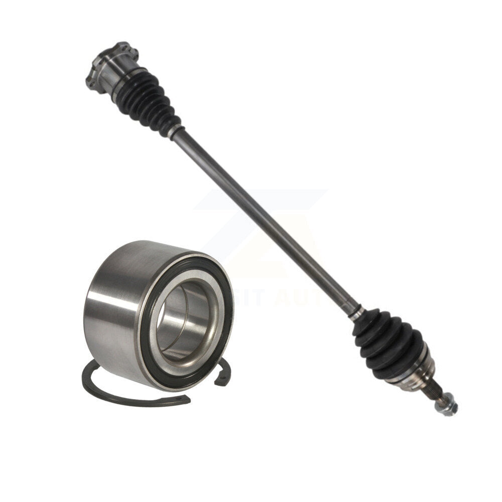 Kugel Front Right (Passenger Side) CV Axle Drive Shaft] Complete Assembly And Wheel Bearing Kit For Volkswagen Jetta Golf