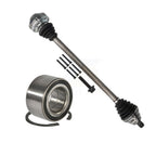 Kugel Front Right (Passenger Side) CV Axle Drive Shaft] Complete Assembly And Wheel Bearing Kit For Volkswagen Jetta Beetle Golf GTI KN7-101149