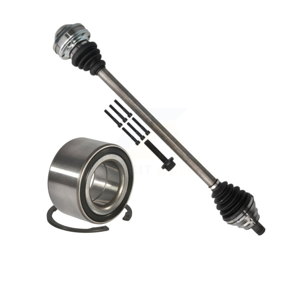 Kugel Front Right (Passenger Side) CV Axle Drive Shaft] Complete Assembly And Wheel Bearing Kit For Volkswagen Jetta Beetle Golf GTI KN7-101149