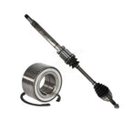Kugel Front Right (Passenger Side) CV Axle Drive Shaft] Complete Assembly And Wheel Bearing Kit For 2010-2013 Ford Transit Connect 2.0L KN7-101159
