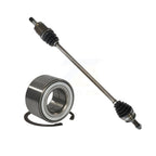 Kugel Front Right (Passenger Side) CV Axle Drive Shaft] Complete Assembly And Wheel Bearing Kit For 2015-2020 Honda Fit Hatchback with FWD 1.5L Manual transmission KN7-101163