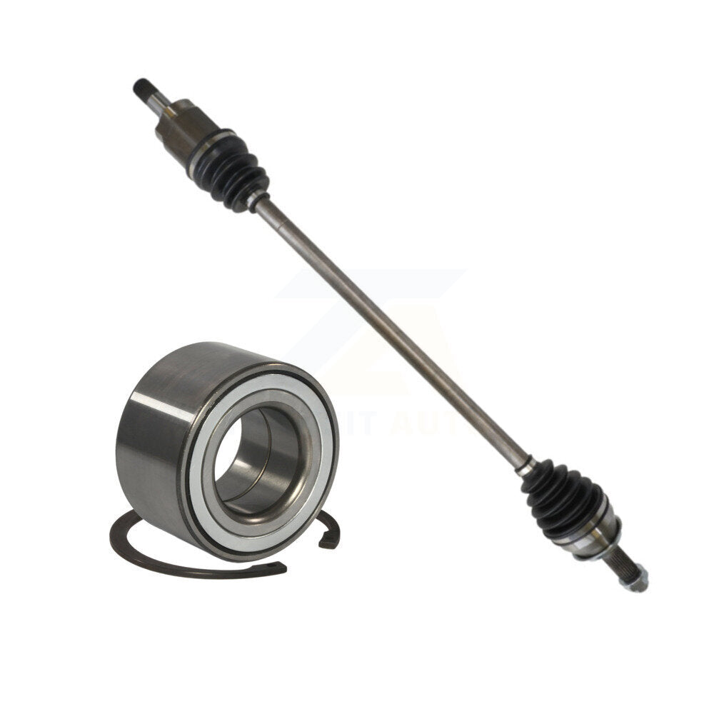 Kugel Front Right (Passenger Side) CV Axle Drive Shaft] Complete Assembly And Wheel Bearing Kit For 2015-2020 Honda Fit