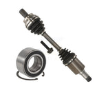 Kugel Front Right (Passenger Side) CV Axle Drive Shaft] Complete Assembly And Wheel Bearing Kit For 2010-2012 Mercedes-Benz C250 AWD 204 Type Primary Design KN7-101165