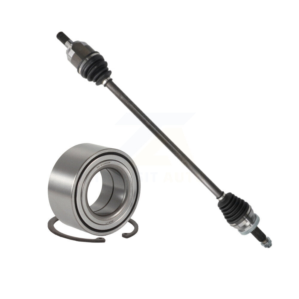 Kugel Front Right (Passenger Side) CV Axle Drive Shaft] Complete Assembly And Wheel Bearing Kit For 2015 Hyundai Sonata 2.4L with FULL HYBRID EV-GAS (FHEV) engine VIN F (8th digit) KN7-101167
