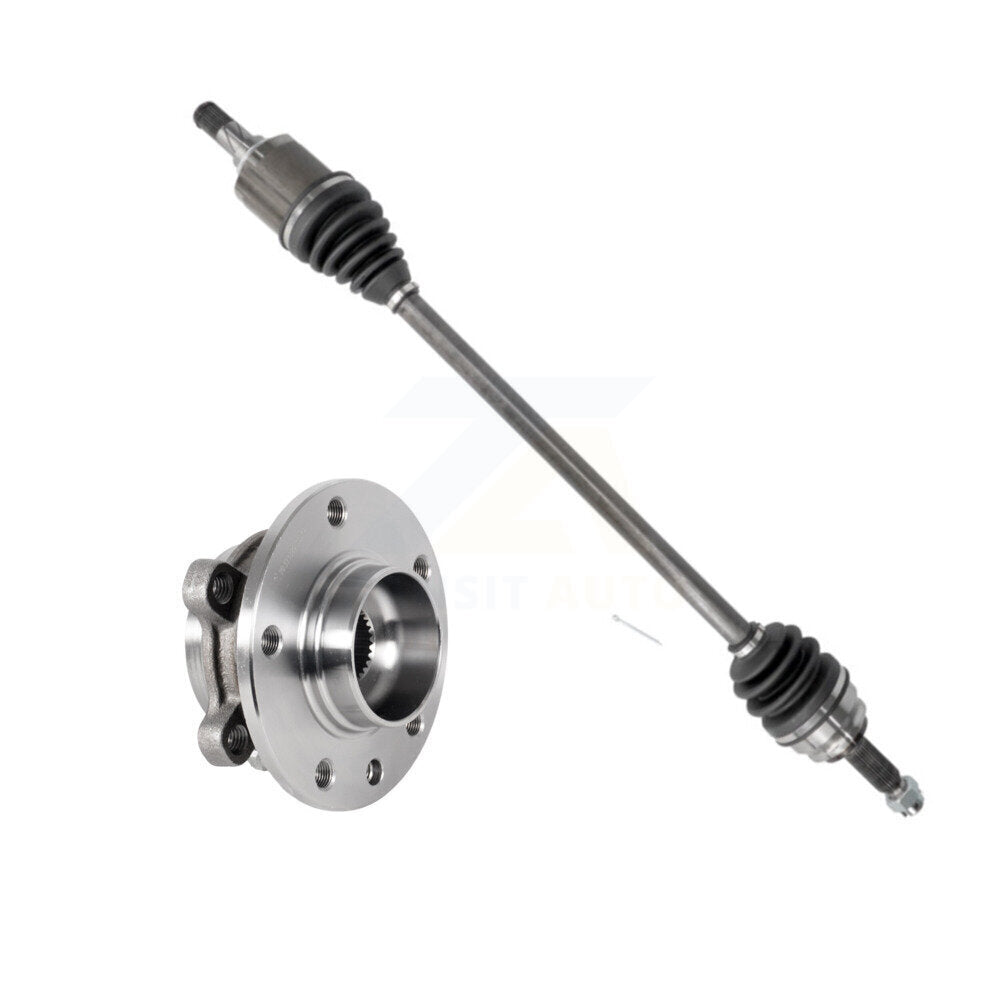 Kugel Front Right (Passenger Side) CV Axle Drive Shaft And Complete Wheel Hub Bearing Assembly Kit For 2017 Jeep Compass MP