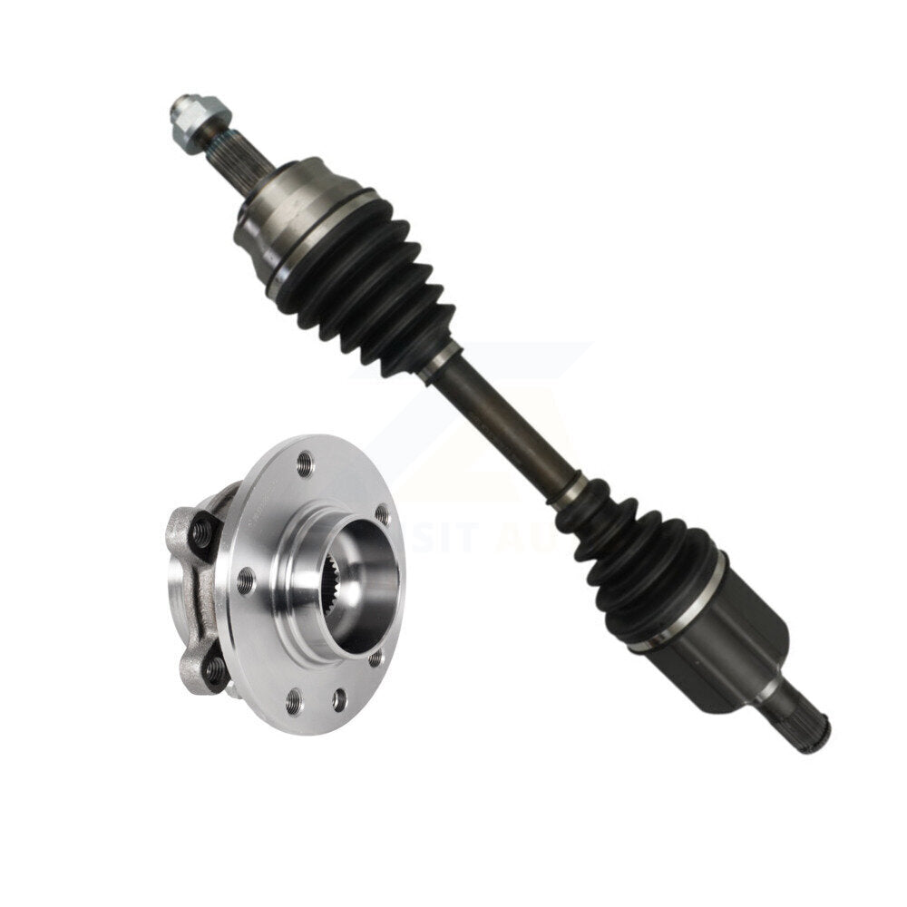 Kugel Front Right (Passenger Side) CV Axle Drive Shaft And Complete Wheel Hub Bearing Assembly Kit For Jeep Compass Renegade KN7-101173