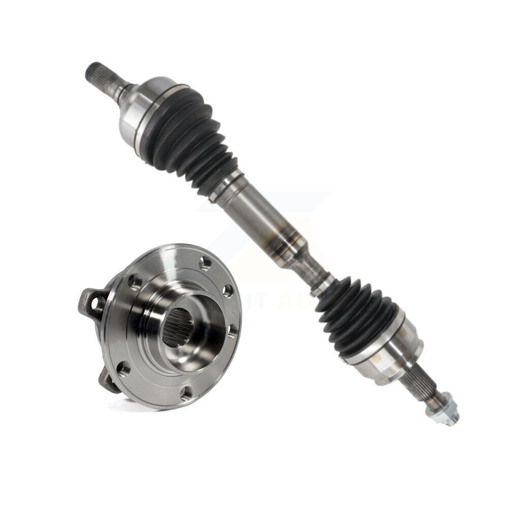 Kugel Front Right (Passenger Side) CV Axle Drive Shaft And Complete Wheel Hub Bearing Assembly Kit For Jeep Cherokee Without Off Road Suspension KN7-101175