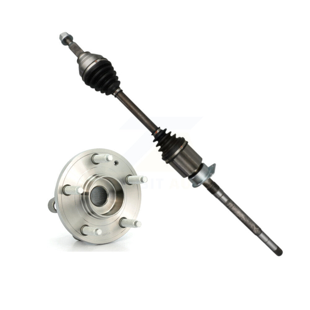 Kugel Front Right (Passenger Side) CV Axle Drive Shaft And Complete Wheel Hub Bearing Assembly Kit For 2016-2017 Ford Explorer Sport Utility with AWD 2.3L Automatic transmission KN7-101179