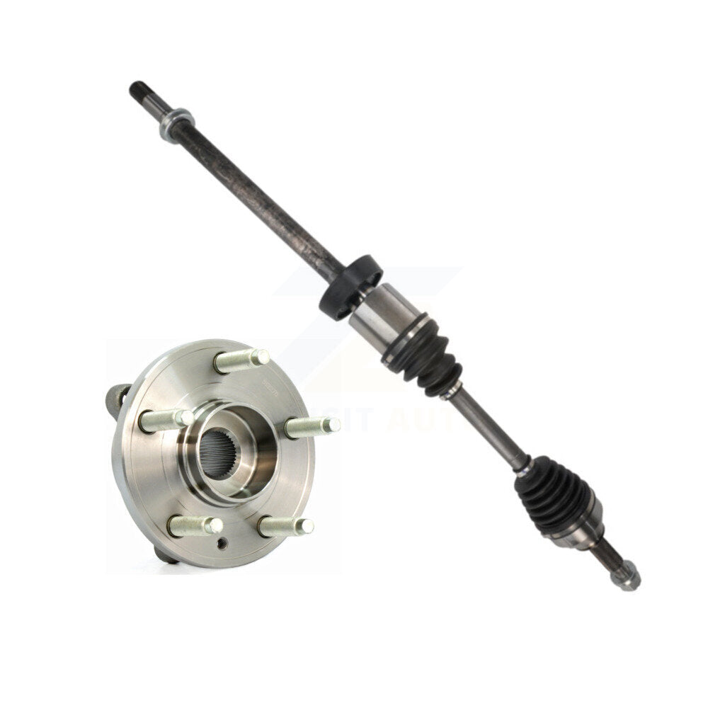 Kugel Front Right (Passenger Side) CV Axle Drive Shaft And Complete Wheel Hub Bearing Assembly Kit For Ford Flex Taurus Lincoln MKS MKT KN7-101180