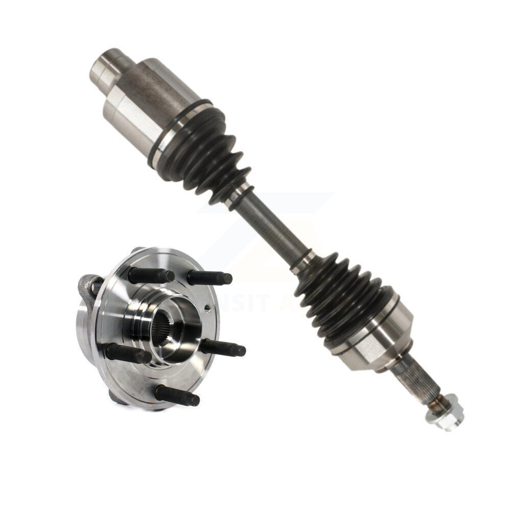 Kugel Front Right (Passenger Side) CV Axle Drive Shaft And Complete Wheel Hub Bearing Assembly Kit For Ford Taurus Police