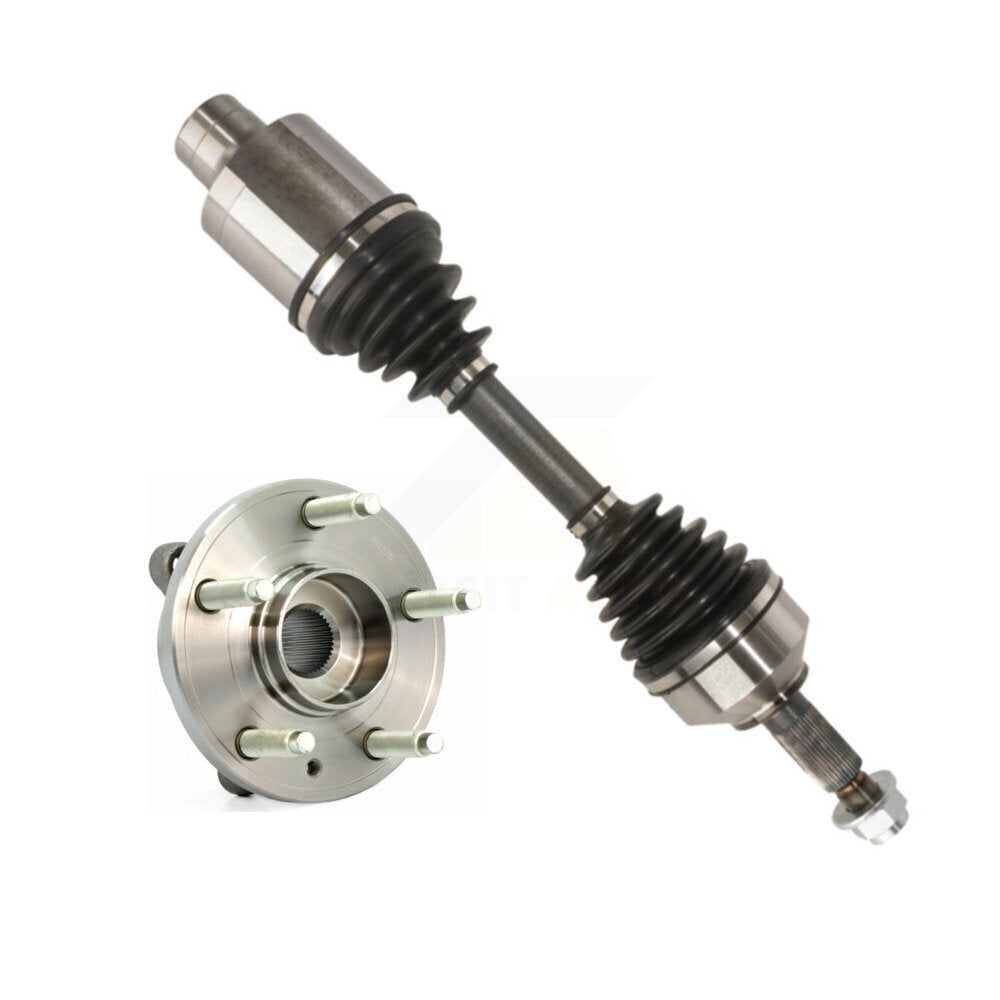 Kugel Front Right (Passenger Side) CV Axle Drive Shaft And Complete Wheel Hub Bearing Assembly Kit For Ford Flex Taurus Lincoln MKT MKS KN7-101183