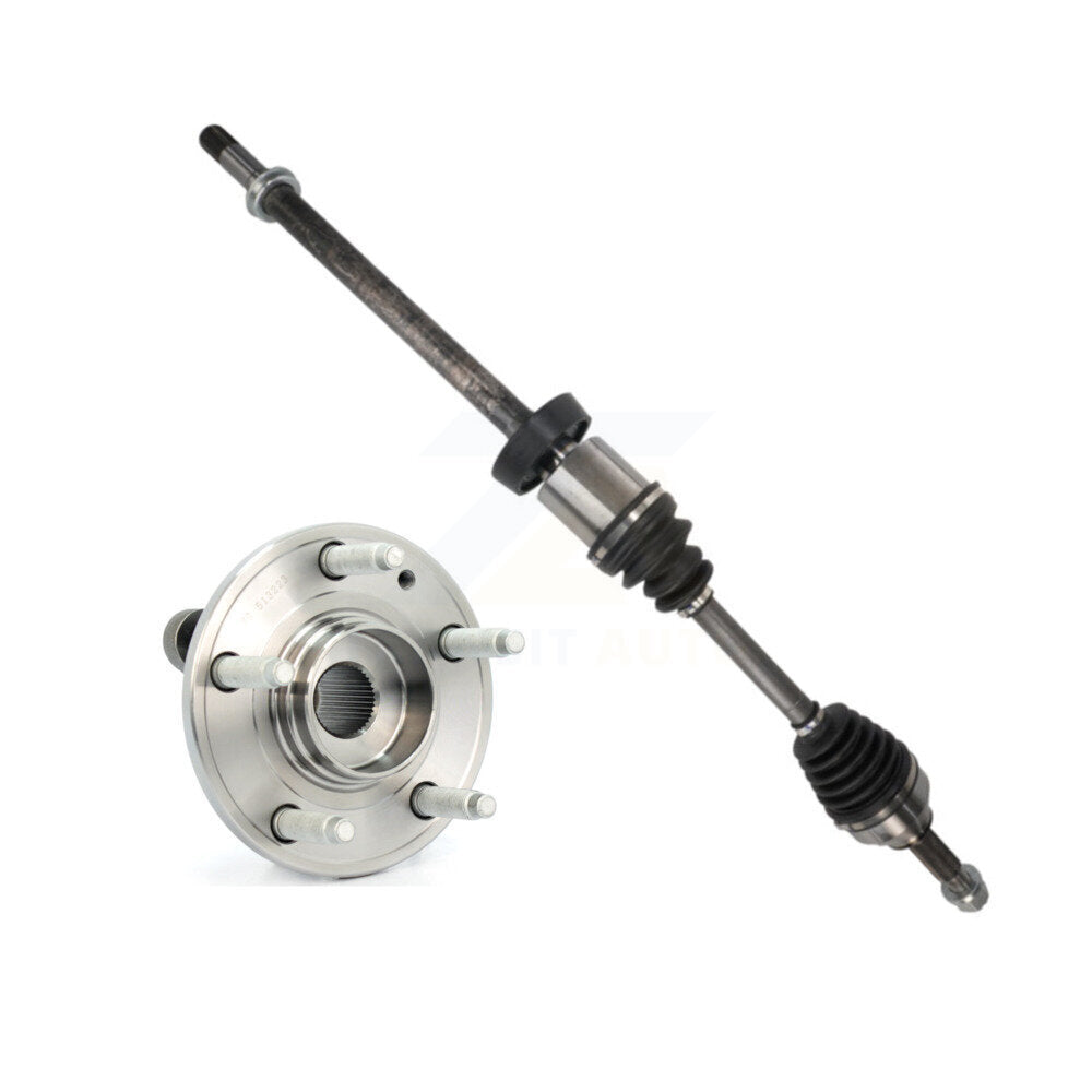 Kugel Front Right (Passenger Side) CV Axle Drive Shaft And Complete Wheel Hub Bearing Assembly Kit For 2008-2009 Ford Taurus X Mercury Sable KN7-101184