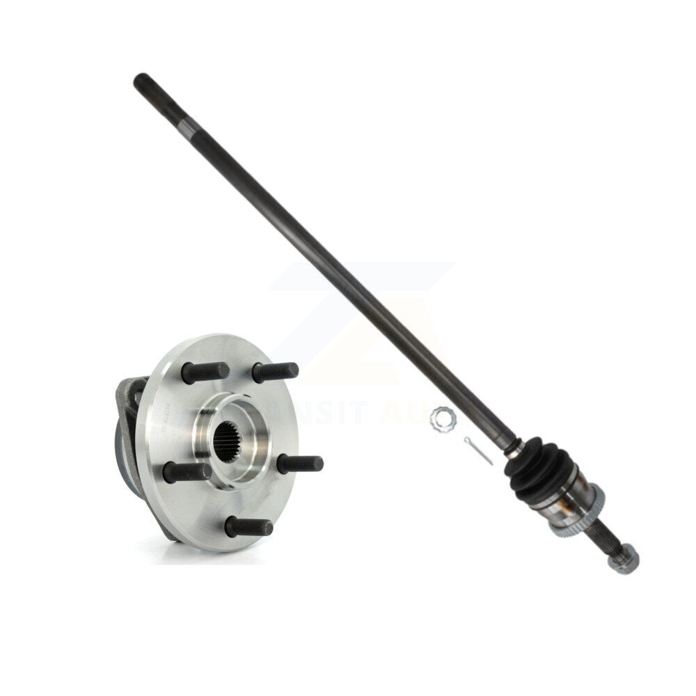 Kugel Front Right (Passenger Side) CV Axle Drive Shaft And Complete Wheel Hub Bearing Assembly Kit For 1999-2004 Jeep Grand Cherokee AWD Quadra-Drive (Full Time Vari-Lok) KN7-101186