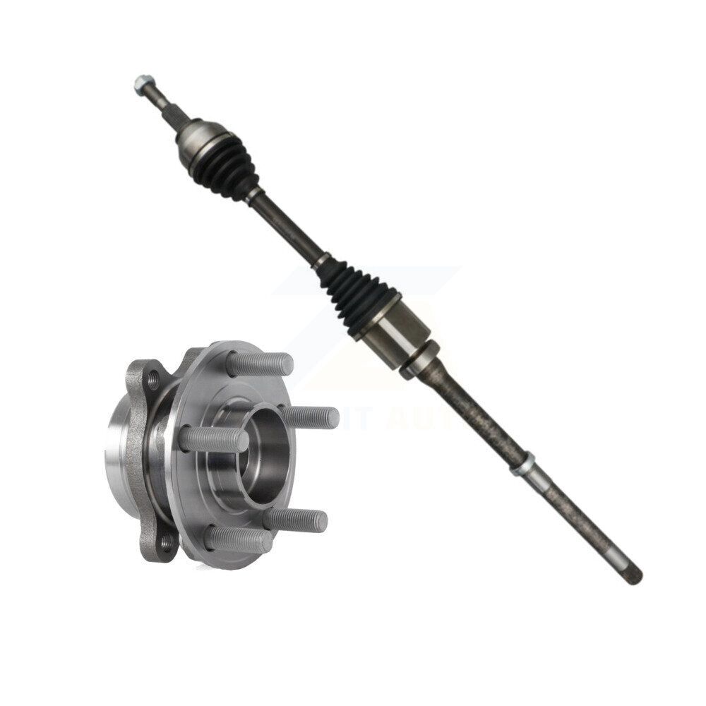 Kugel Front Right (Passenger Side) CV Axle Drive Shaft And Complete Wheel Hub Bearing Assembly Kit For Ford Edge Lincoln