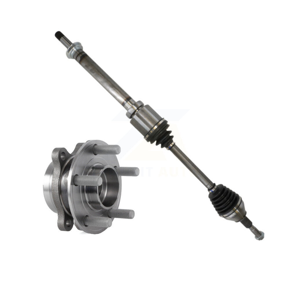 Kugel Front Right (Passenger Side) CV Axle Drive Shaft And Complete Wheel Hub Bearing Assembly Kit For 2015-2018 Ford Edge