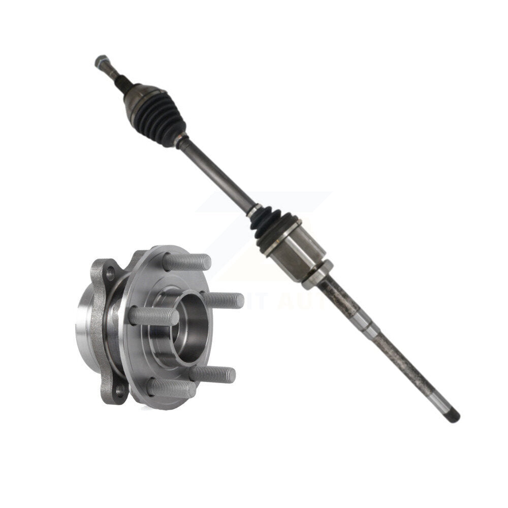 Kugel Front Right (Passenger Side) CV Axle Drive Shaft And Complete Wheel Hub Bearing Assembly Kit For 2015-2018 Ford Edge