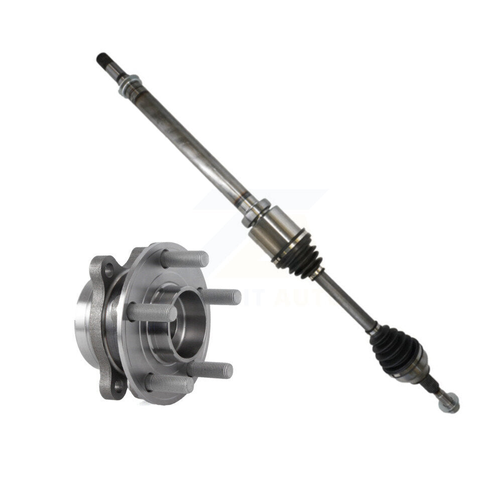 Kugel Front Right (Passenger Side) CV Axle Drive Shaft And Complete Wheel Hub Bearing Assembly Kit For Ford Edge Lincoln MKX KN7-101195