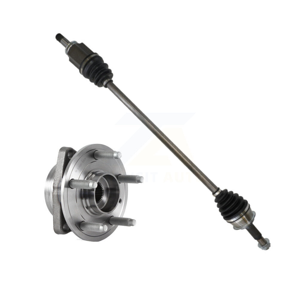 Kugel Front Right (Passenger Side) CV Axle Drive Shaft And Complete Wheel Hub Bearing Assembly Kit For 2016-2019 Chevrolet Cruze 1.4L with Automatic transmission KN7-101196
