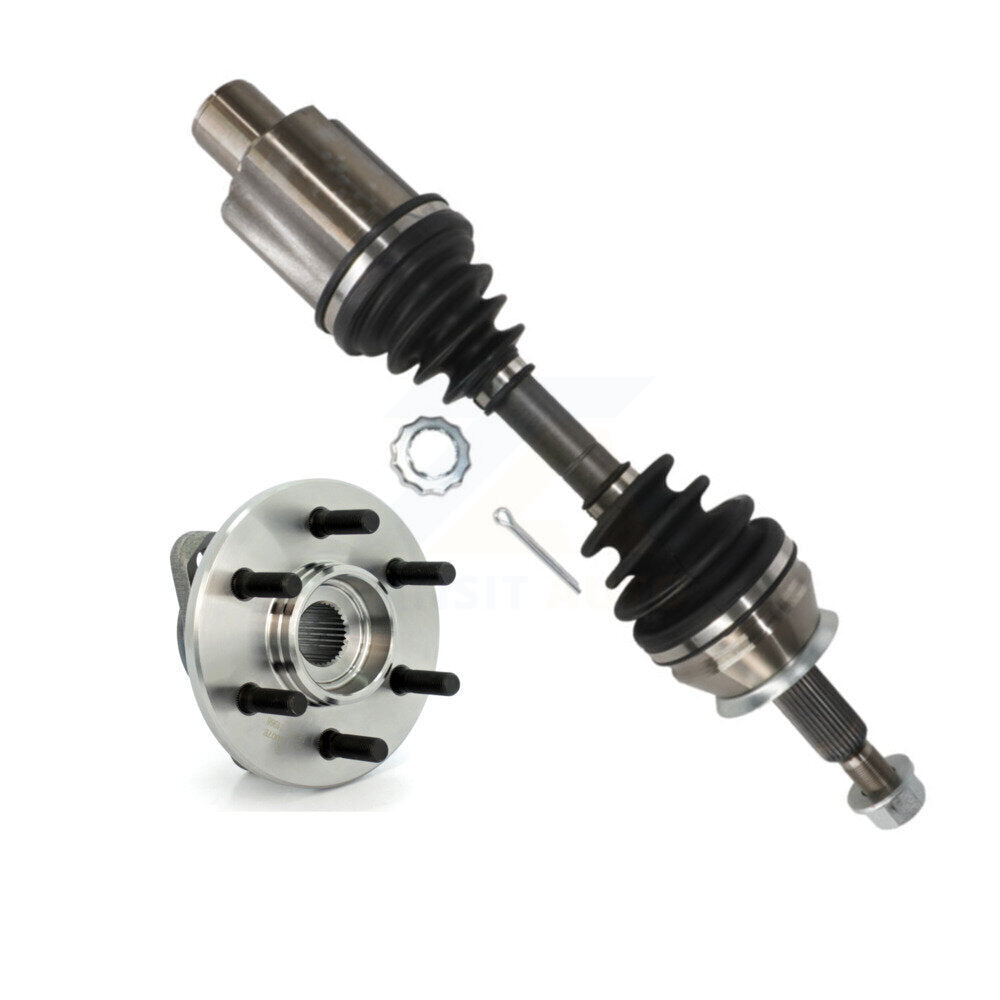 Kugel Front Right (Passenger Side) CV Axle Drive Shaft And Complete Wheel Hub Bearing Assembly Kit For Dodge Dakota Durango 4WD with 2-Wheel ABS KN7-101201