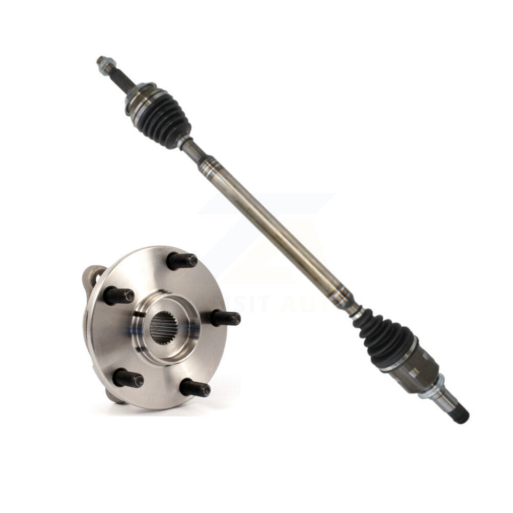 Kugel Front Right (Passenger Side) CV Axle Drive Shaft And Complete Wheel Hub Bearing Assembly Kit For 2012-2018 Toyota Prius V VIN EU (7th & 8th Digit) KN7-101209