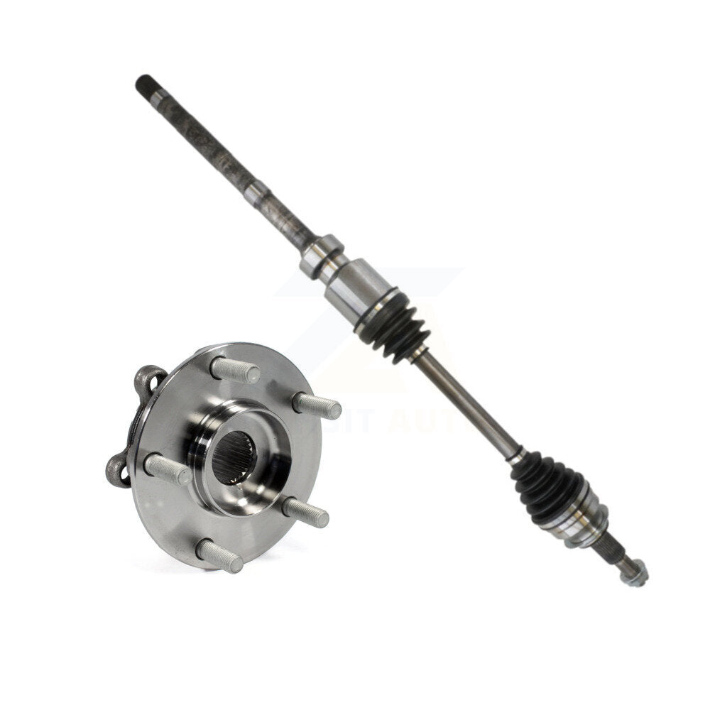 Kugel Front Right (Passenger Side) CV Axle Drive Shaft And Complete Wheel Hub Bearing Assembly Kit For 2013-2016 Mazda CX-5 AWD with 2.0L Automatic transmission Primary Design KN7-101212