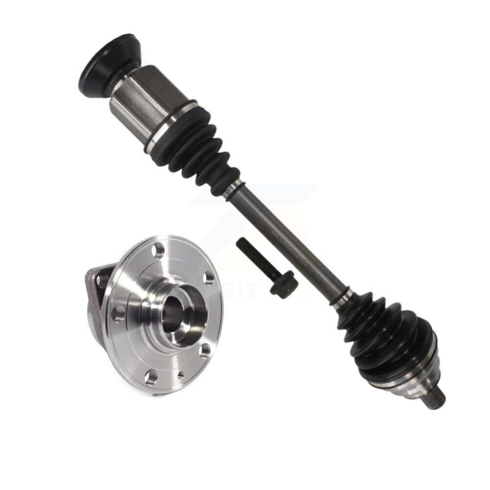 Kugel Front Right (Passenger Side) CV Axle Drive Shaft And Complete Wheel Hub Bearing Assembly Kit For Volkswagen Tiguan Audi TT RS Quattro KN7-101220