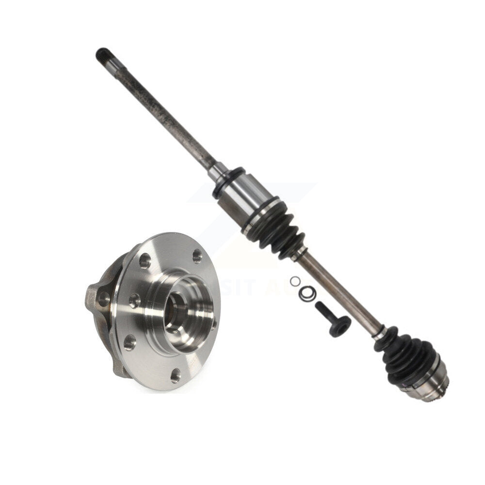 Kugel Front Right (Passenger Side) CV Axle Drive Shaft And Complete Wheel Hub Bearing Assembly Kit For BMW X3 X4 KN7-101222