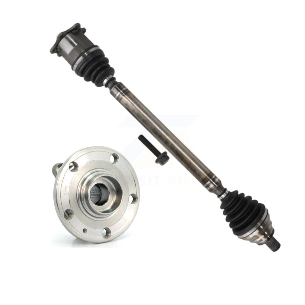 Kugel Front Right (Passenger Side) CV Axle Drive Shaft And Complete Wheel Hub Bearing Assembly Kit For Volkswagen Jetta Eos KN7-101240