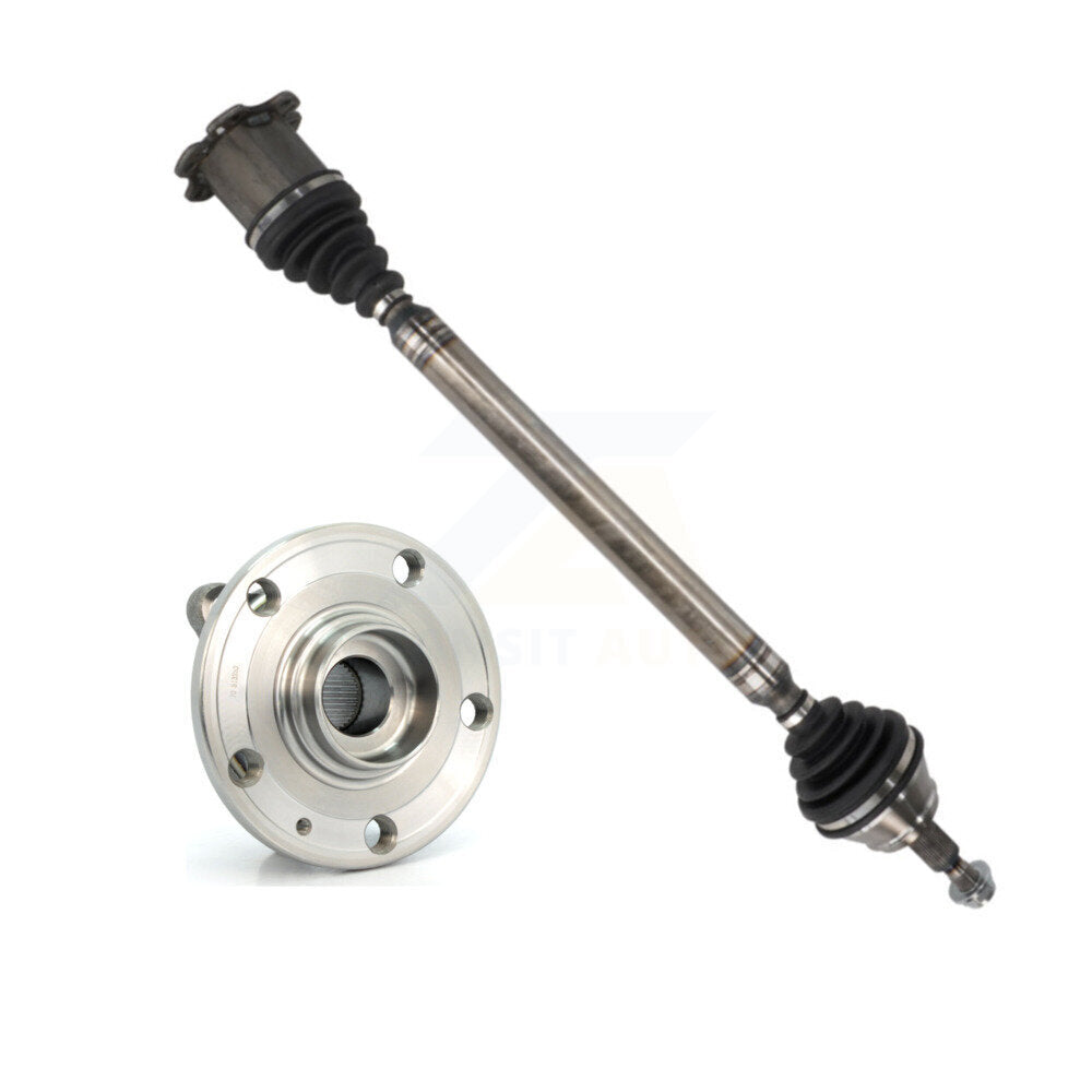 Kugel Front Right (Passenger Side) CV Axle Drive Shaft And Complete Wheel Hub Bearing Assembly Kit For Volkswagen Jetta KN7-101243