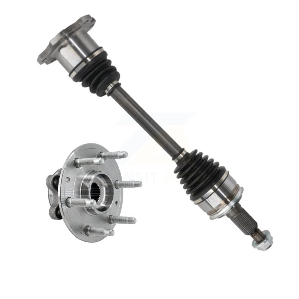 Kugel Front Right (Passenger Side) CV Axle Drive Shaft And Complete Hub Bearing Assembly Kit For 2019 Chevrolet Silverado 1500 GMC Sierra Classic Style (mirrors mount in window corner) 4WD KN7-101247