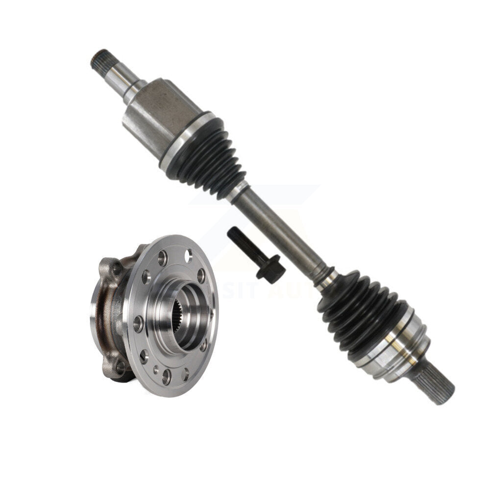 Kugel Front Right (Passenger Side) CV Axle Drive Shaft And Complete Wheel Hub Bearing Assembly Kit For Mercedes-Benz C300 C43 AMG C400 C450 KN7-101255