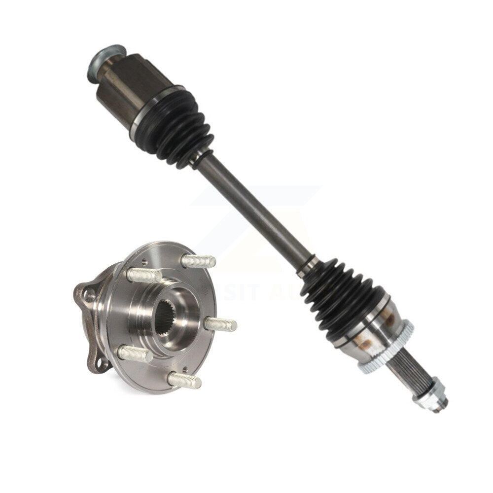 Kugel Front Right (Passenger Side) CV Axle Drive Shaft And Complete Wheel Hub Bearing Assembly Kit For 2016-2018 Hyundai Tucson FWD AWD with 1.6L Turbocharged GAS engine KN7-101264