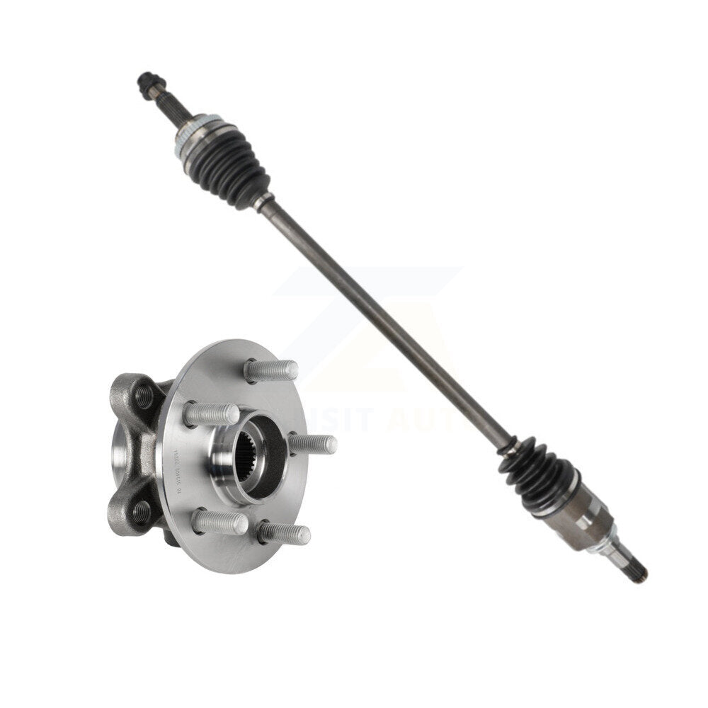 Kugel Front Right (Passenger Side) CV Axle Drive Shaft And Complete Wheel Hub Bearing Assembly Kit For 2019 Toyota Corolla Sedan with FWD 2.0L Automatic CVT transmission KN7-101267