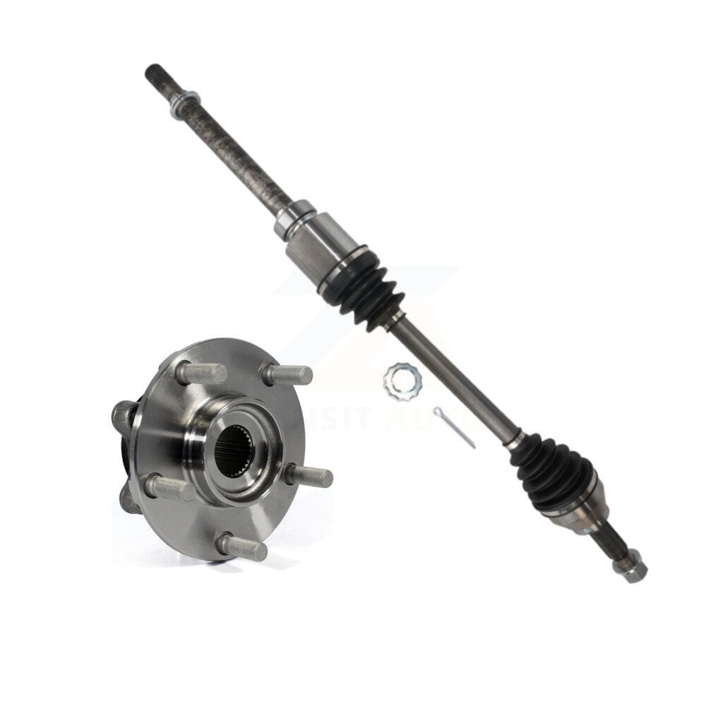 Kugel Front Right (Passenger Side) CV Axle Drive Shaft And Complete Wheel Hub Bearing Assembly Kit For 2011-2017 Nissan Juke FWD with 1.6L Automatic CVT transmission Secondary Design KN7-101275
