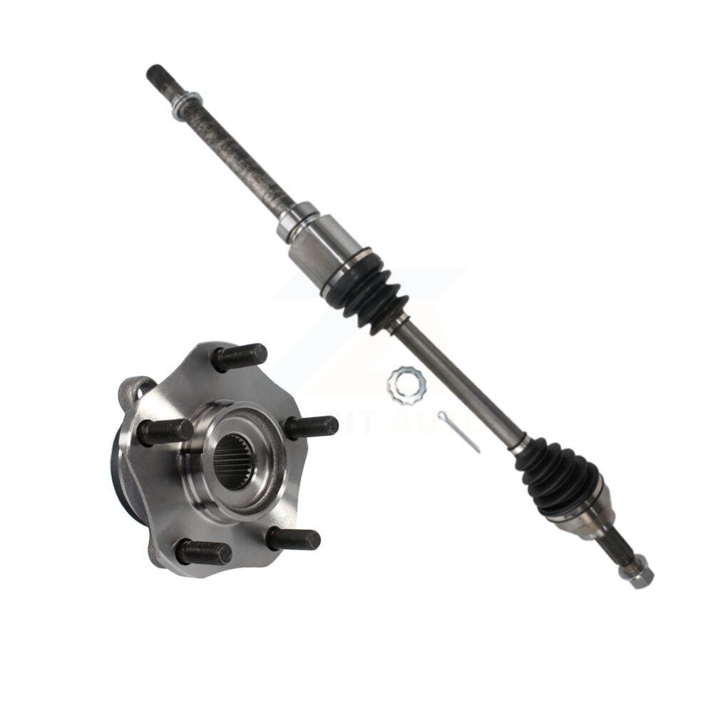 Kugel Front Right (Passenger Side) CV Axle Drive Shaft And Complete Wheel Hub Bearing Assembly Kit For Nissan Sentra NV200 KN7-101278