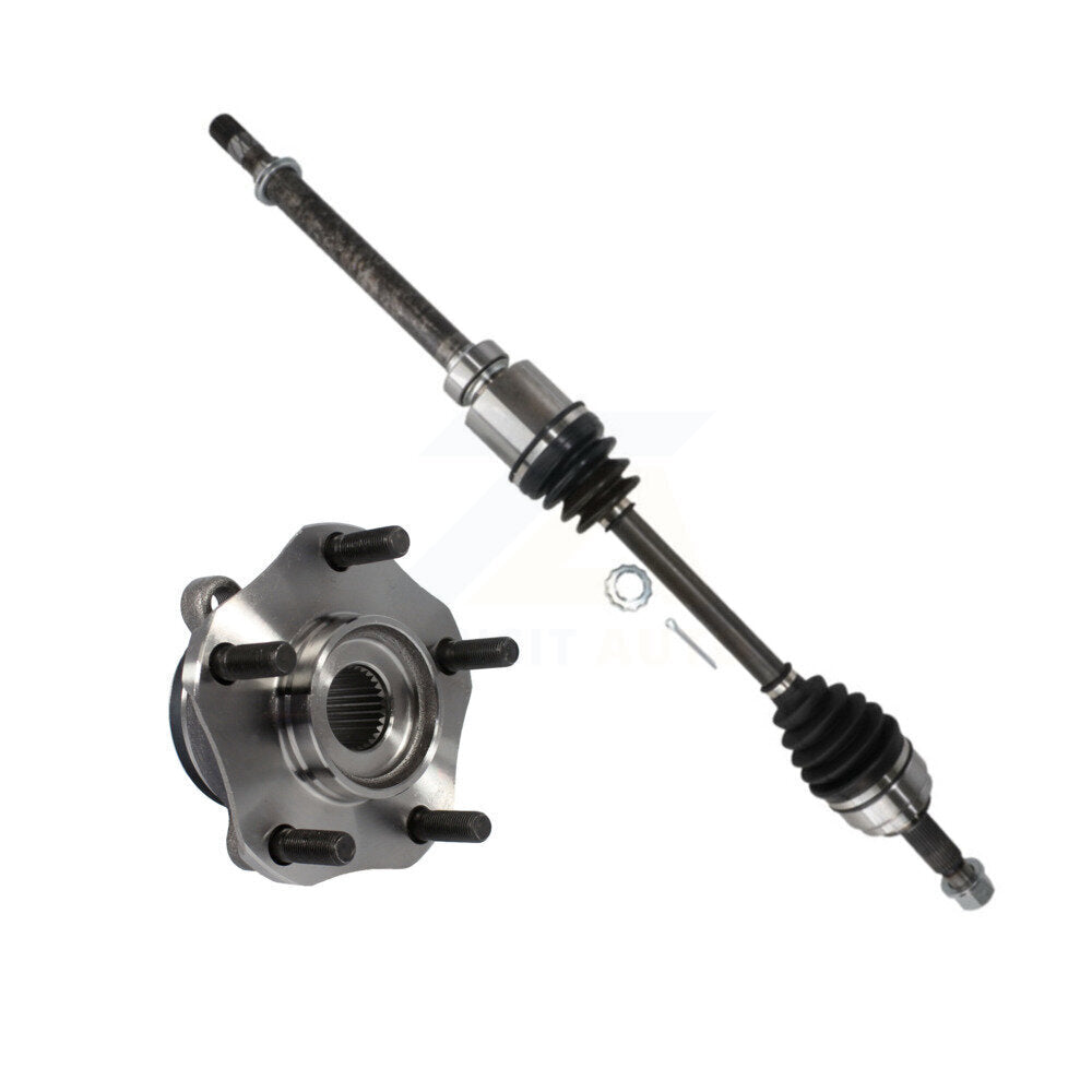 Kugel Front Right (Passenger Side) CV Axle Drive Shaft And Complete Wheel Hub Bearing Assembly Kit For Nissan Sentra KN7-101279