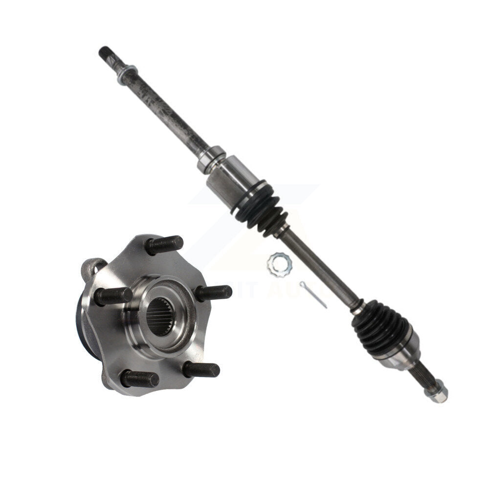 Kugel Front Right (Passenger Side) CV Axle Drive Shaft And Complete Wheel Hub Bearing Assembly Kit For 2017-2019 Nissan Sentra 1.6L with Manual transmission KN7-101280