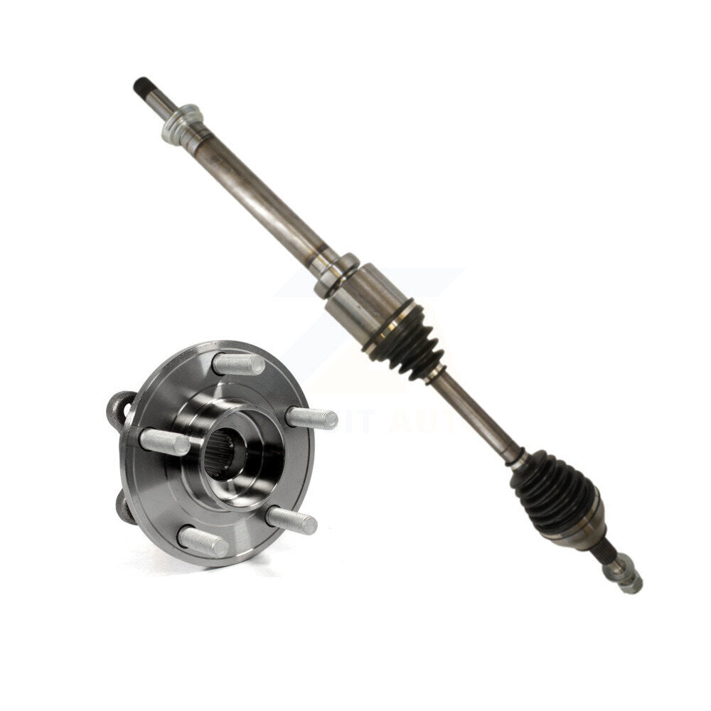 Kugel Front Right (Passenger Side) CV Axle Drive Shaft And Complete Wheel Hub Bearing Assembly Kit For Ford Fusion Lincoln MKZ KN7-101282