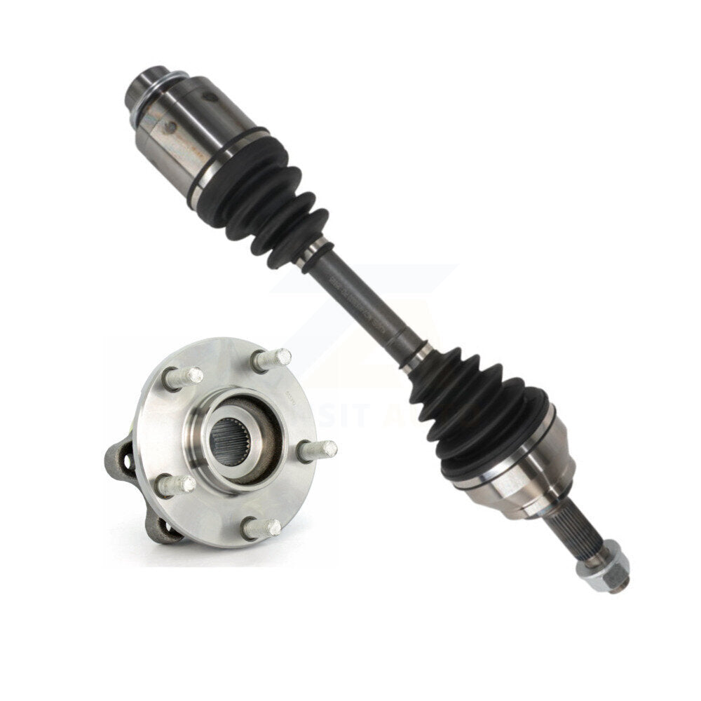 Kugel Front Right (Passenger Side) CV Axle Drive Shaft And Complete Wheel Hub Bearing Assembly Kit For 2003-2007 Nissan