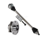 Kugel Front Right (Passenger Side) CV Axle Drive Shaft And Complete Wheel Hub Bearing Assembly Kit For 2015-2016 Audi A3 1.8L With 80mm Pilot Diameter KN7-101297