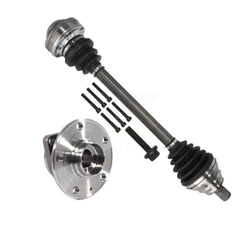 Kugel Front Right (Passenger Side) CV Axle Drive Shaft And Complete Wheel Hub Bearing Assembly Kit For Volkswagen Golf R Audi S3 A3 KN7-101300